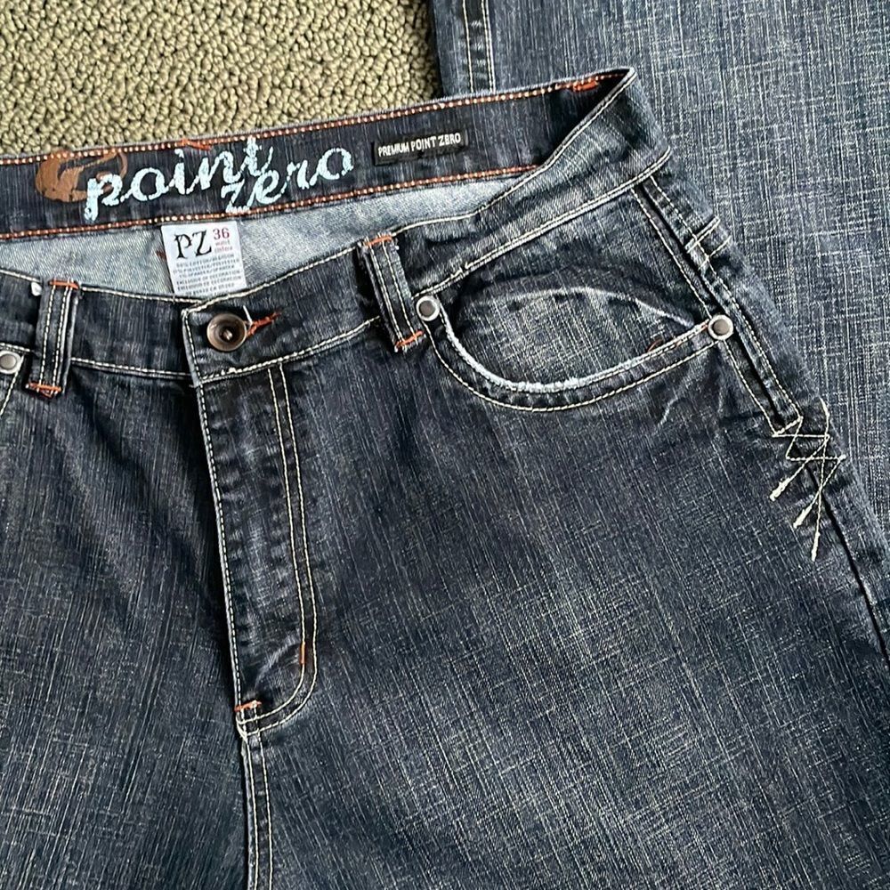 Premium Point Zero Mens Straight Leg Jeans 36 x 32